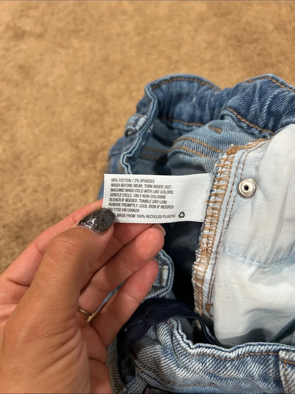 art class Light Wash Ripped Denim Shorts